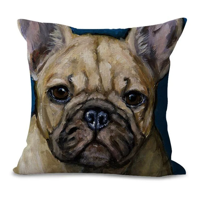 Чехол для подушки FYMX Bulldog Frances цветные декоративные Чехлы дивана с рисунком