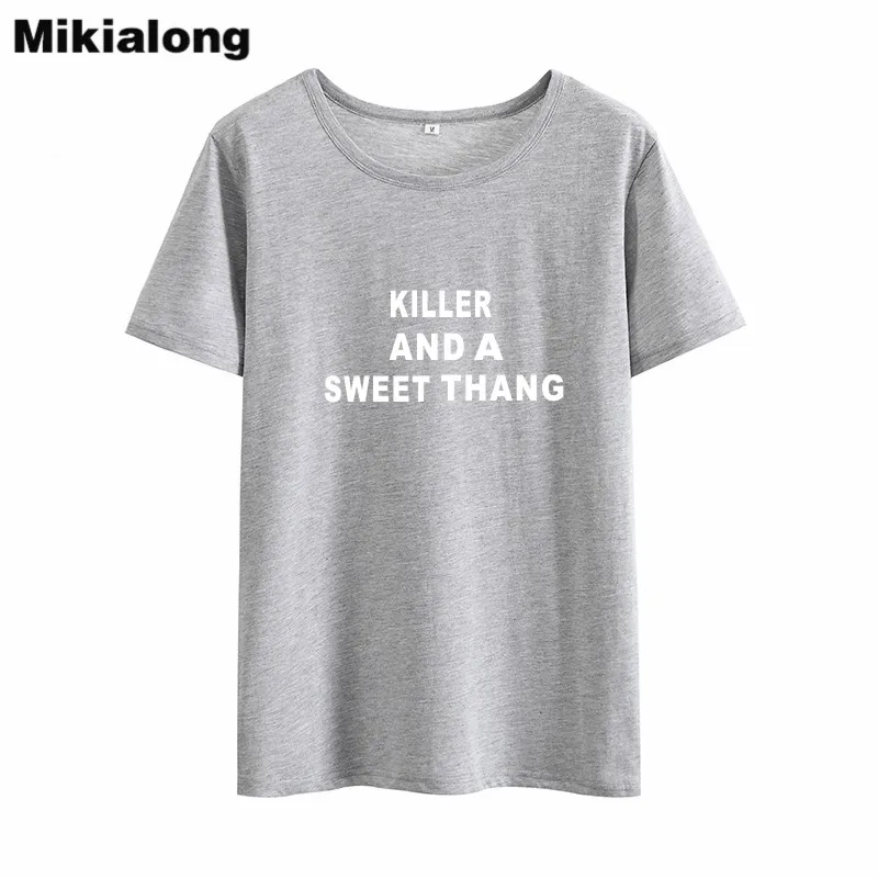 Милая женская хлопковая футболка с коротким рукавом и круглым вырезом|t-shirt
