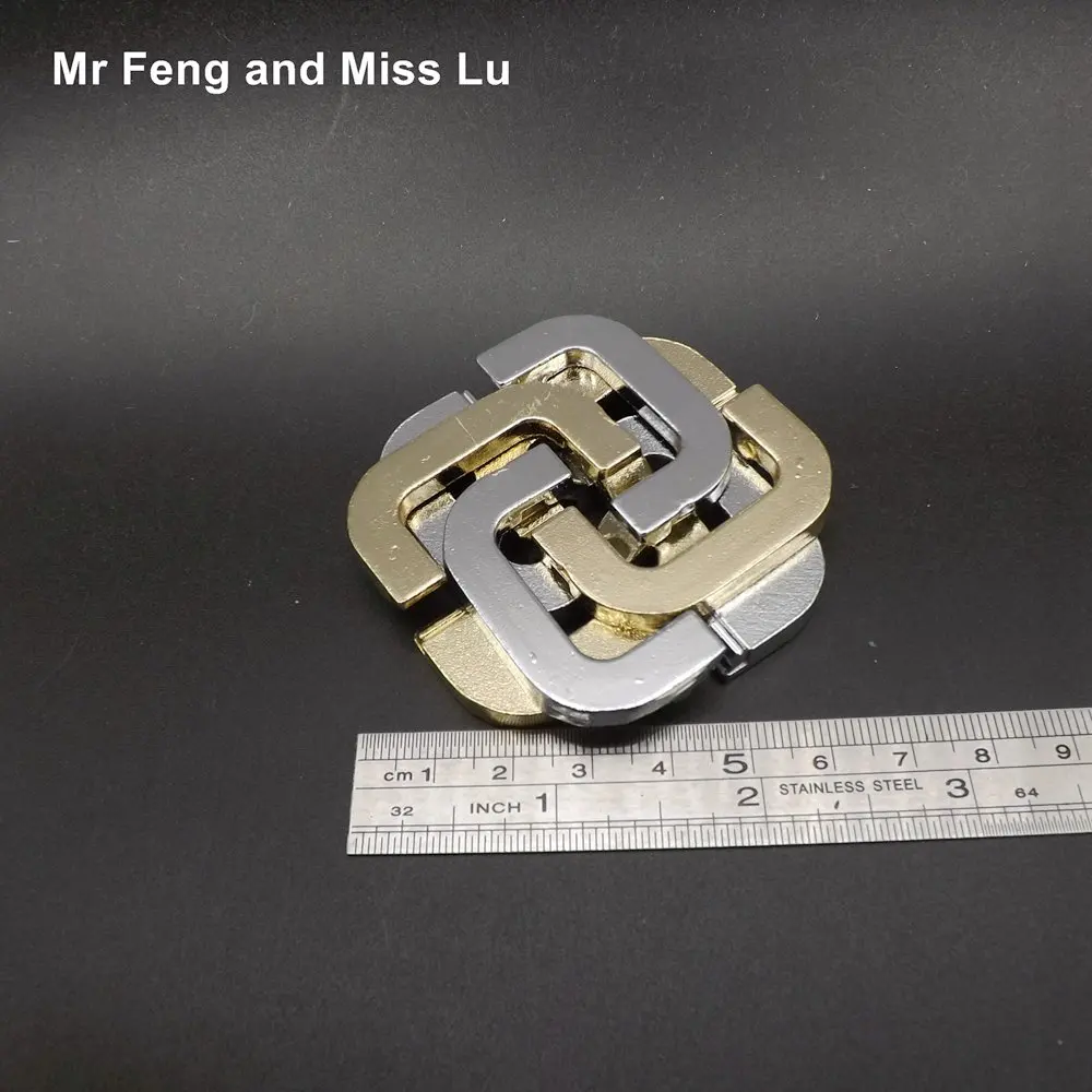 Четырехлистного клевера замок литой Metal Ring Puzzle 3D для активного отдыха с учетом