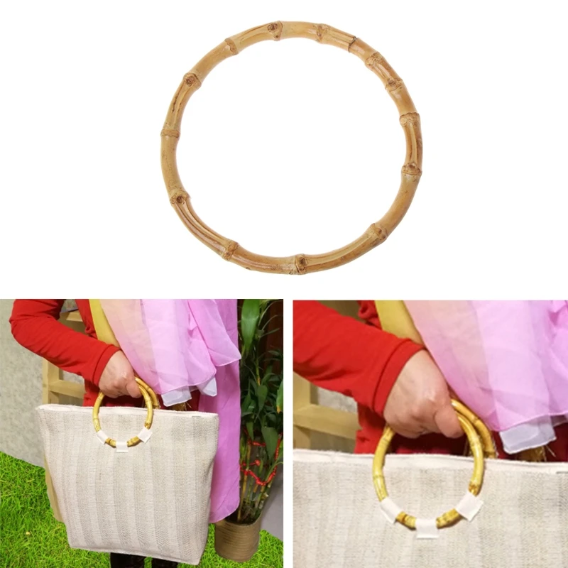 

1 x Round Bamboo Bag Handle for Handcrafted Handbag DIY Bags Accessories