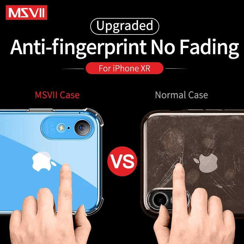 Msvii Crystal Clear Airbag Case For iPhone XS Max Soft TPU Silicone Transparent Back Cover X MAX XR Fundas Shell |