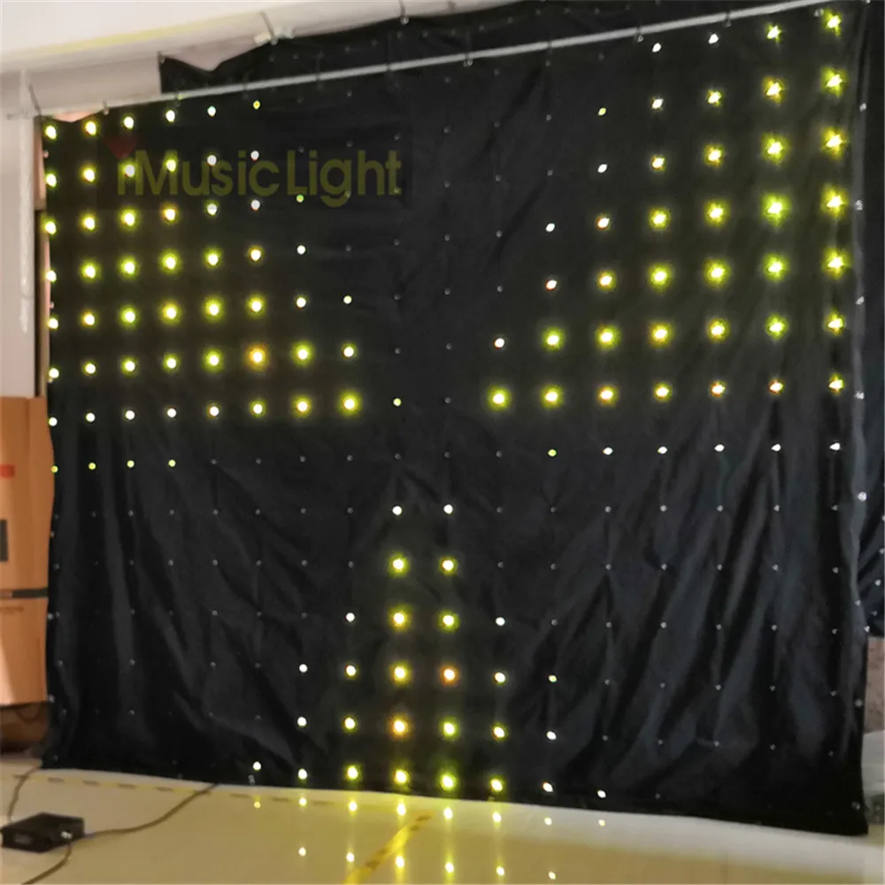 СВЕТОДИОДНЫЙ занавес P18 3 м x 6 ткань DMX с видеодисплеем мягкий светодиодный RGB для DJ
