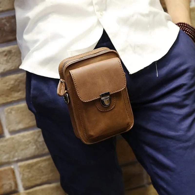Vintage Fashion Design Zipper Belt Bags Mobile Phone Wallet Pocket Waist Pack Small Bum Bag | Багаж и сумки
