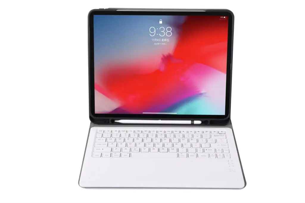 Съемный чехол для клавиатуры iPad Pro 12 9 2018 WiFi Bluetooth клавиатура Тонкий флип кожаный