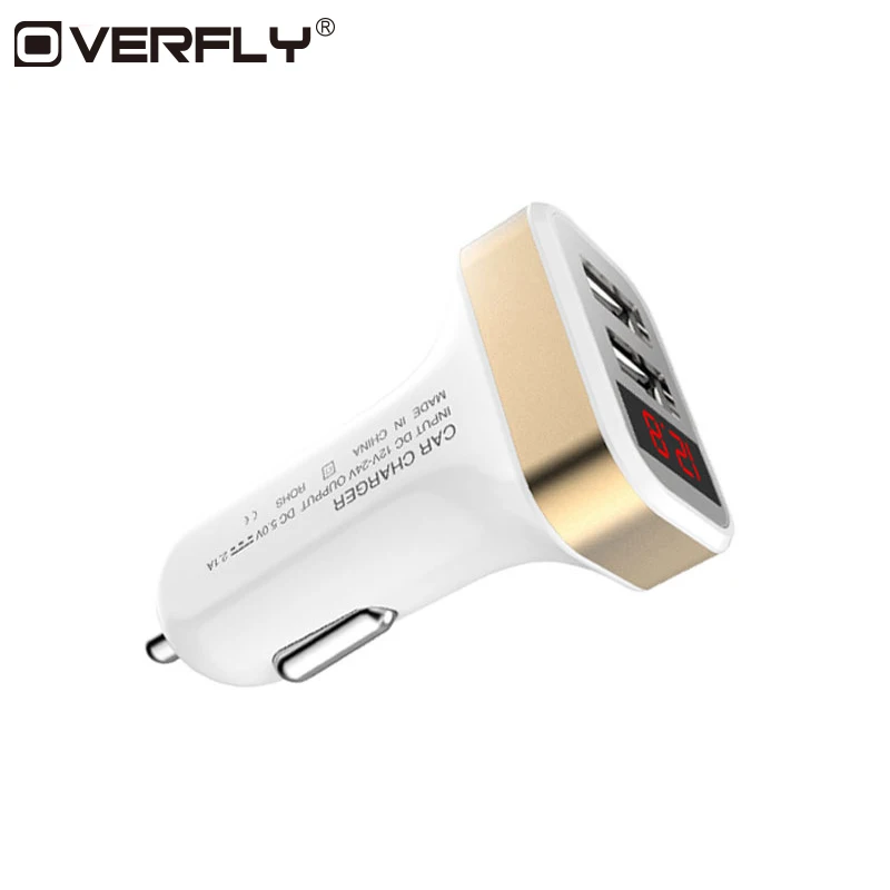2.1A двойной USB порт зарядное устройство s цифровой светодиодный дисплей