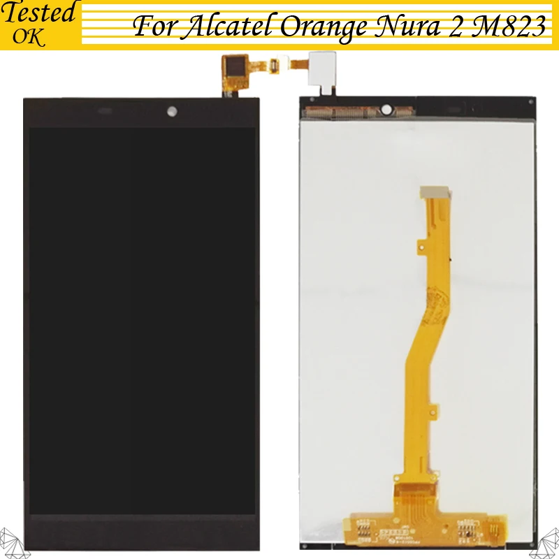 Черный ЖК дисплей 5 дюйма для Alcatel Orange Nura 2 Nura2 M823 запасные части бесплатная