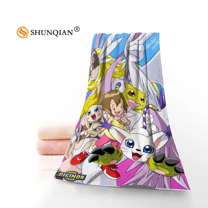 Новый пользовательский Digimon полотенце с принтом Хлопковое полотенце/банные