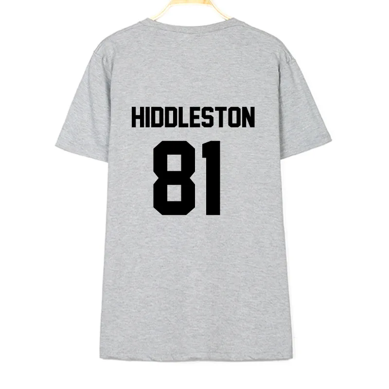 

T-Shirt Tom Hiddleston Shirt Hiddleston 81 Letter Print Women Men Unisex T Shirt Cotton Casual Funny Shirt