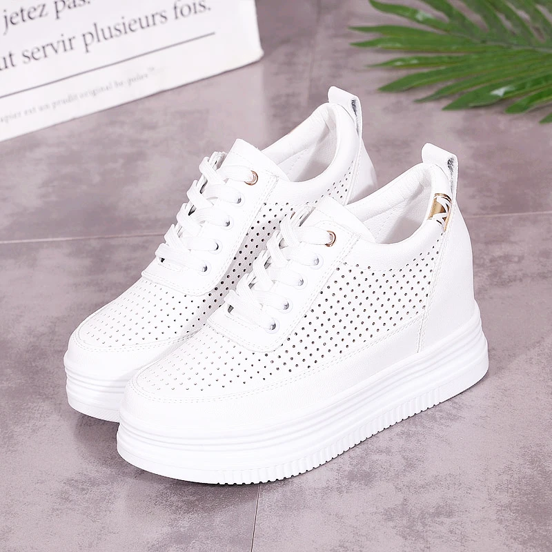 6 см Туфли на плоской платформе Для женщин Лоферы летние увеличивающие рост