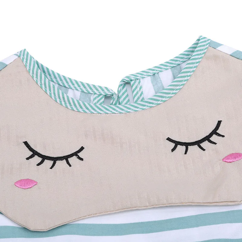 Детские нагрудники для маленьких девочек одежда кормления Kindergarden в полоску