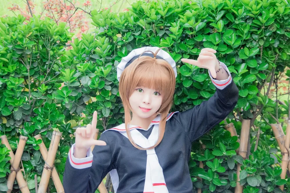 Аниме Cardcaptor Sakura карнавальный костюм школьная форма Kinomoto моряка полный комплект