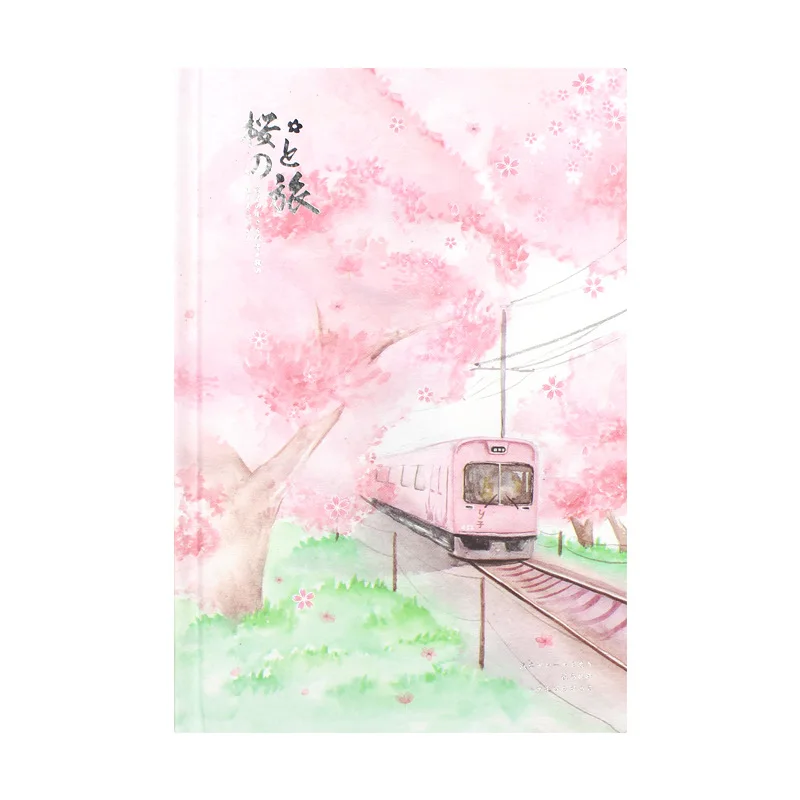 Sakura записная книжка для девочек, наполнитель бумаги, цветной планировщик, внутри страницы, подарок, канцелярские принадлежности, школьные принадлежности, пули, журнал, kawaii
