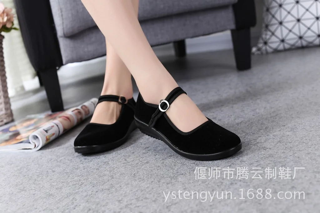 Весенние женские черные туфли на плоской подошве Балетки Mary Janes Повседневная