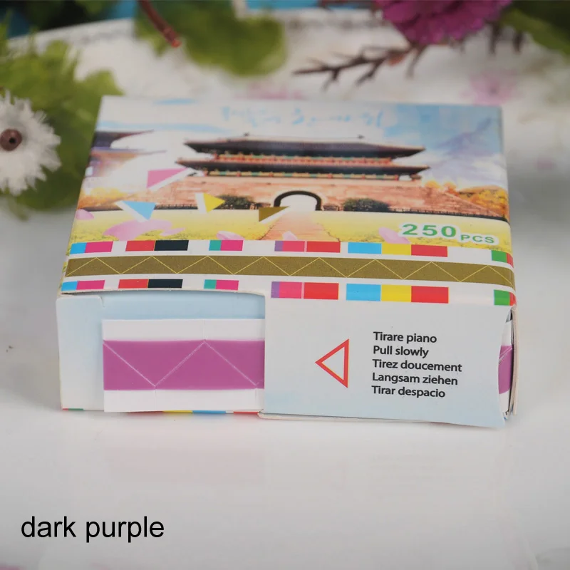 white deep purple 250 шт./кор. самоклеющиеся углу записки ПВХ охраняюшее окружающую среду фотоальбомы 10 видов цветов прямой накачки рамка для картины декор - Цвет: white deep purple