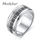 Вращающийся кольцо для ключей Modyle для мужчин, стильный Спиннер из нержавеющей стали, музыкальный подарок любимому музыканту, Ювелирное Украшение