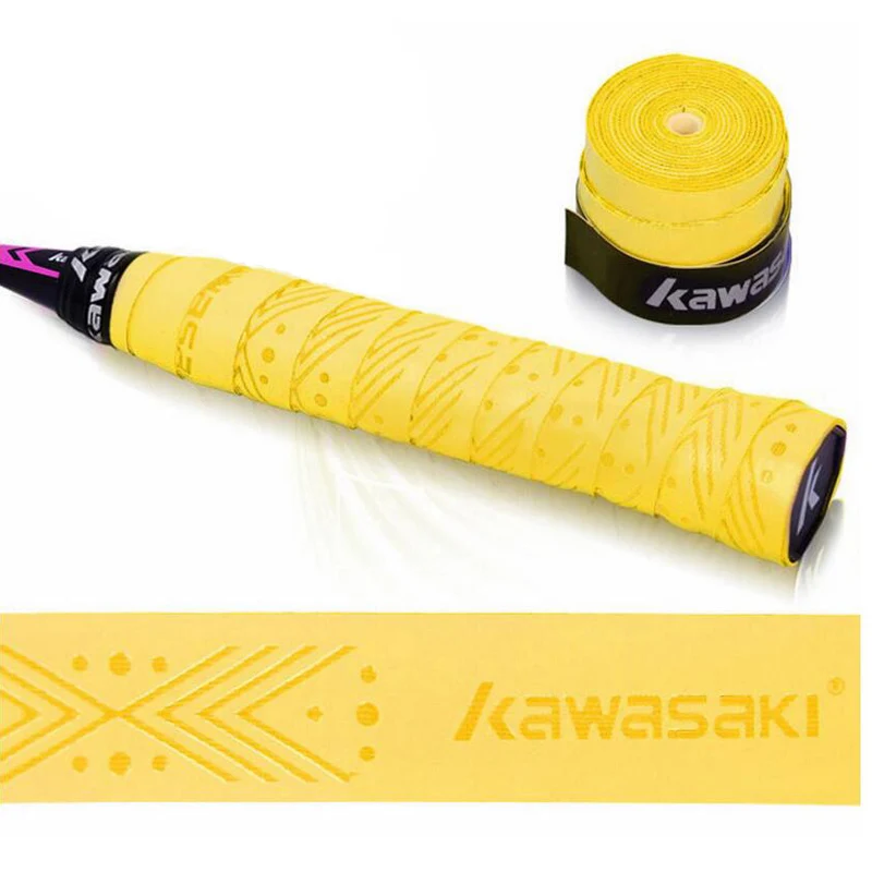 10 шт./лот Kawasaki Overgrip Теннисная ракетка напульсники противоскользящие дышащие пот группа Бадминтон сцепление ленты X5