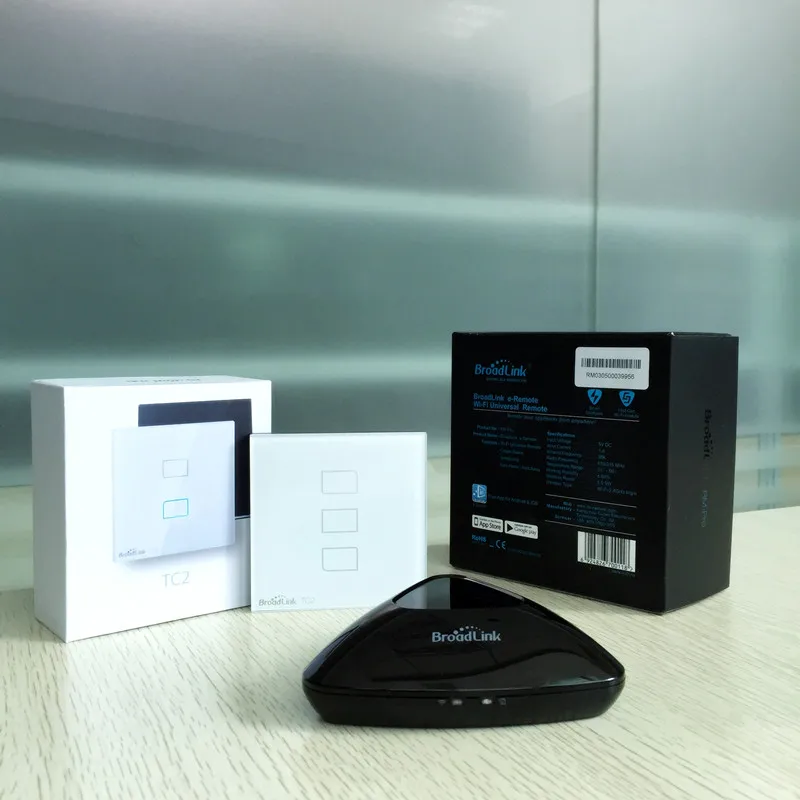 Broadlink RM Pro Универсальный беспроводной пульт дистанционного управления + TC2 ЕС 2 Gang
