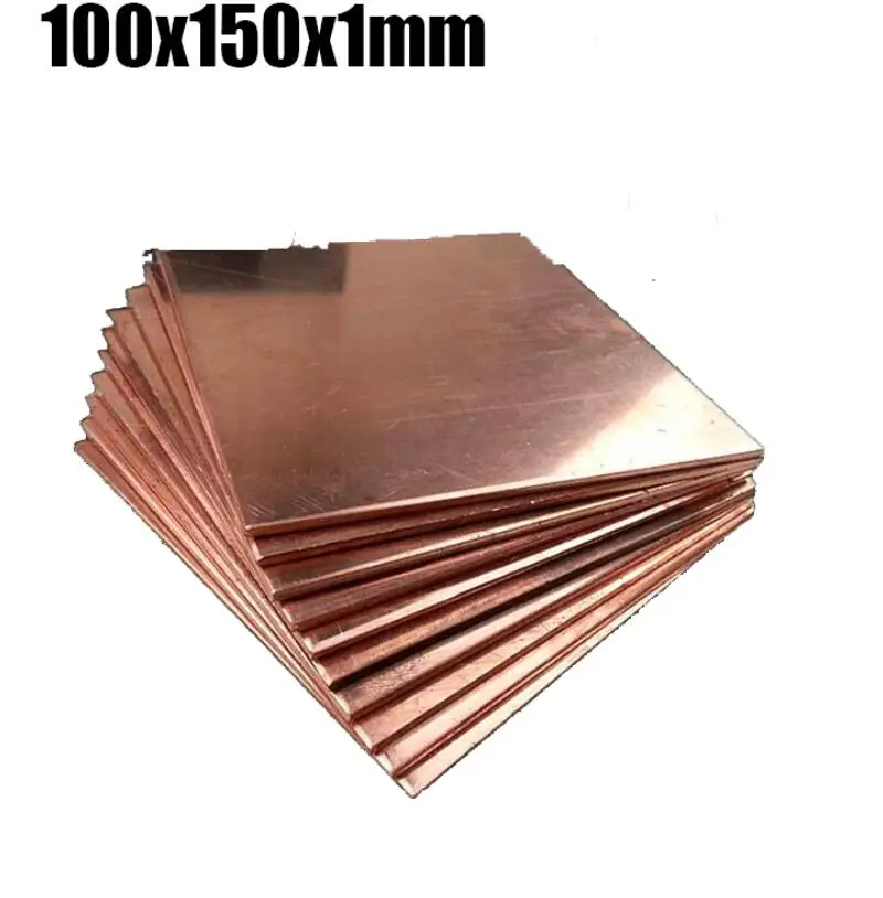 Стержень из красной меди 100x150x1 мм тонкая пластина ручной материал инструменты для ремонта ножей латунный