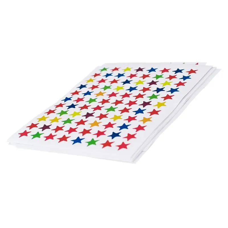 10 Листы наклейки в форме звезды липкая бумага Колор для украшения|Канцелярские