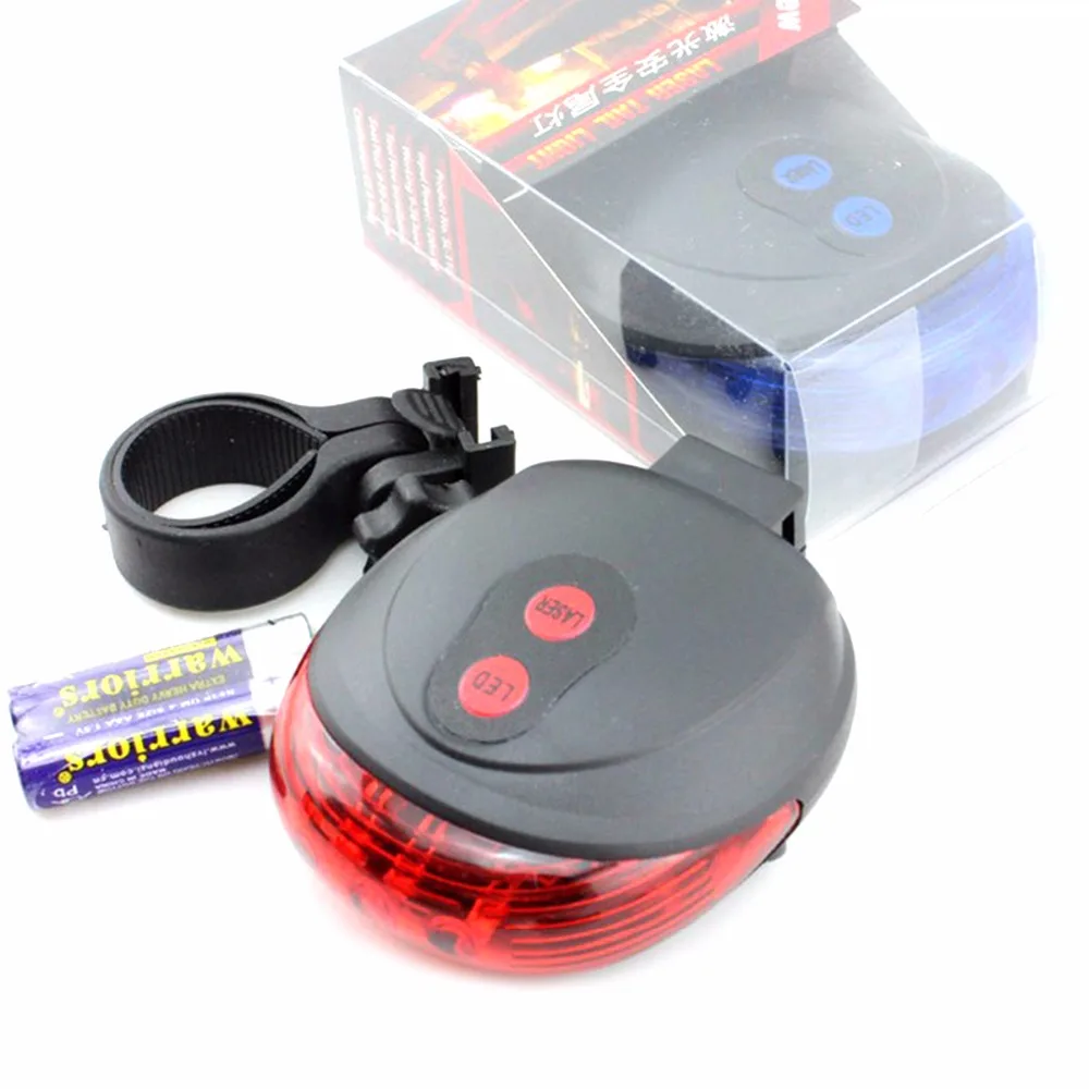 Велосипедные фары 5 LED свет 2 лазеры ночной горный велосипед задний фонарь для