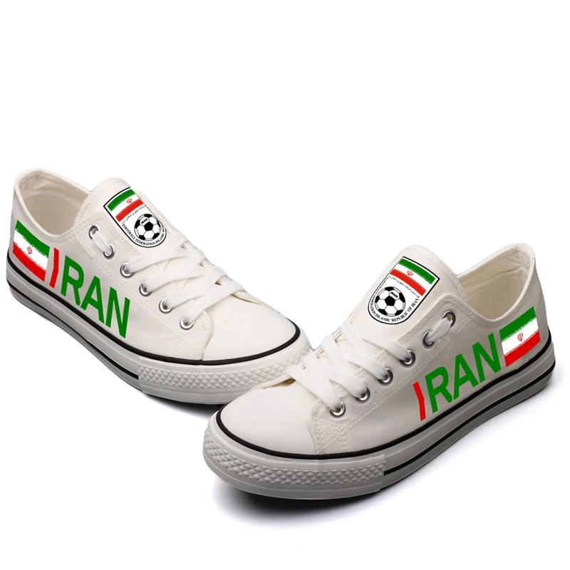 Custom Design Iranian Adult Casual Flat Canvas Shoes Iran Flag Printing Low Top White Walking Tenis Espadrilles Zapatos | Обувь