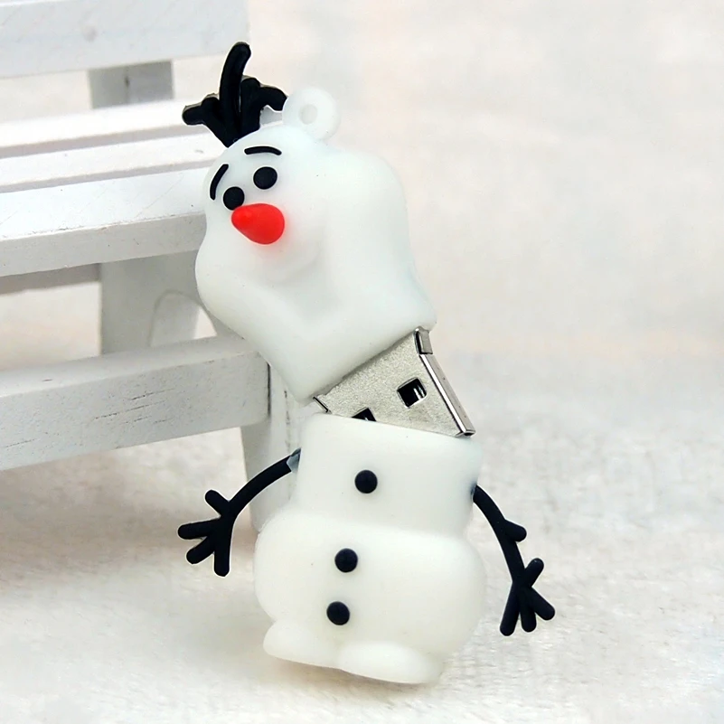 Новый стиль мультфильм USB флеш накопители реальная емкость Doraemon снеговик Медведь