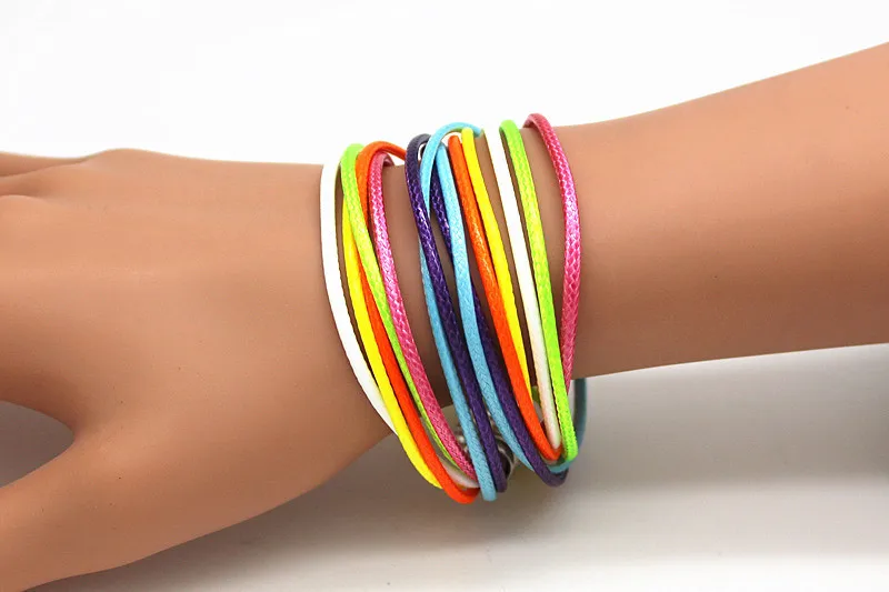 1 шт. Pulseiras Femininas Многослойная Веревка Цепь магнитные хрустальные браслеты из бусин Пряжка кожаная обертка