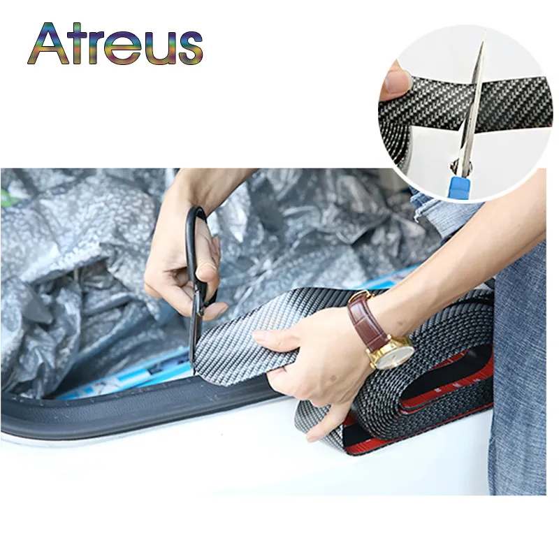 Автомобильный Стайлинг 5D из углеродного волокна защитные наклейки на пороги для