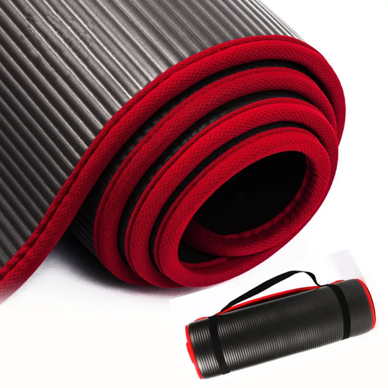 Коврик для йоги 10 мм NBR Yogamatte 185*61 см нескользящий коврик упражнений фитнес топ