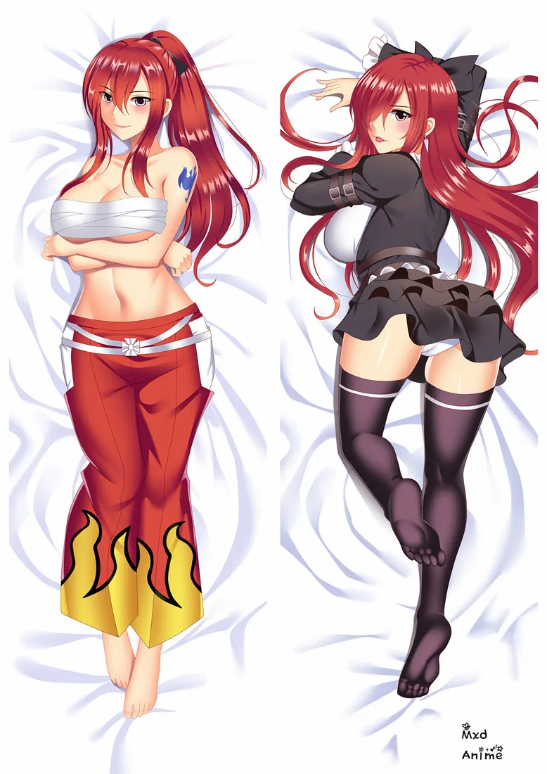 Популярное японское аниме Сказочный хвост Natsu & Erza Scarlet Lucy Heartfilia Подушка Dakimakura