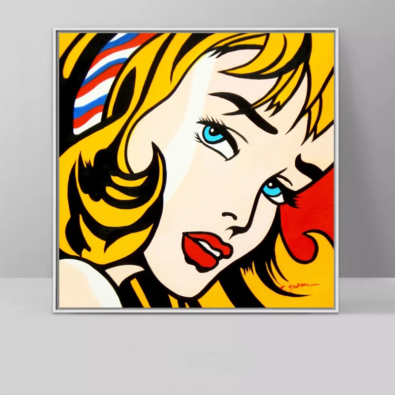 Roy Lichtenstein 38 RELIABLI ART Roy Lichtenstein поп-арт, Картина на холсте, абстрактное искусство для гостиной, квадратные настенные картины, печать на холсте, без рамки - Цвет: Roy Lichtenstein 38