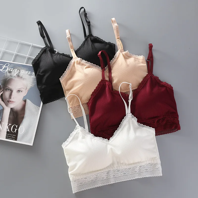 2019 новые женские кружевные нить с затянутой грудью Ice Silk Красота задняя