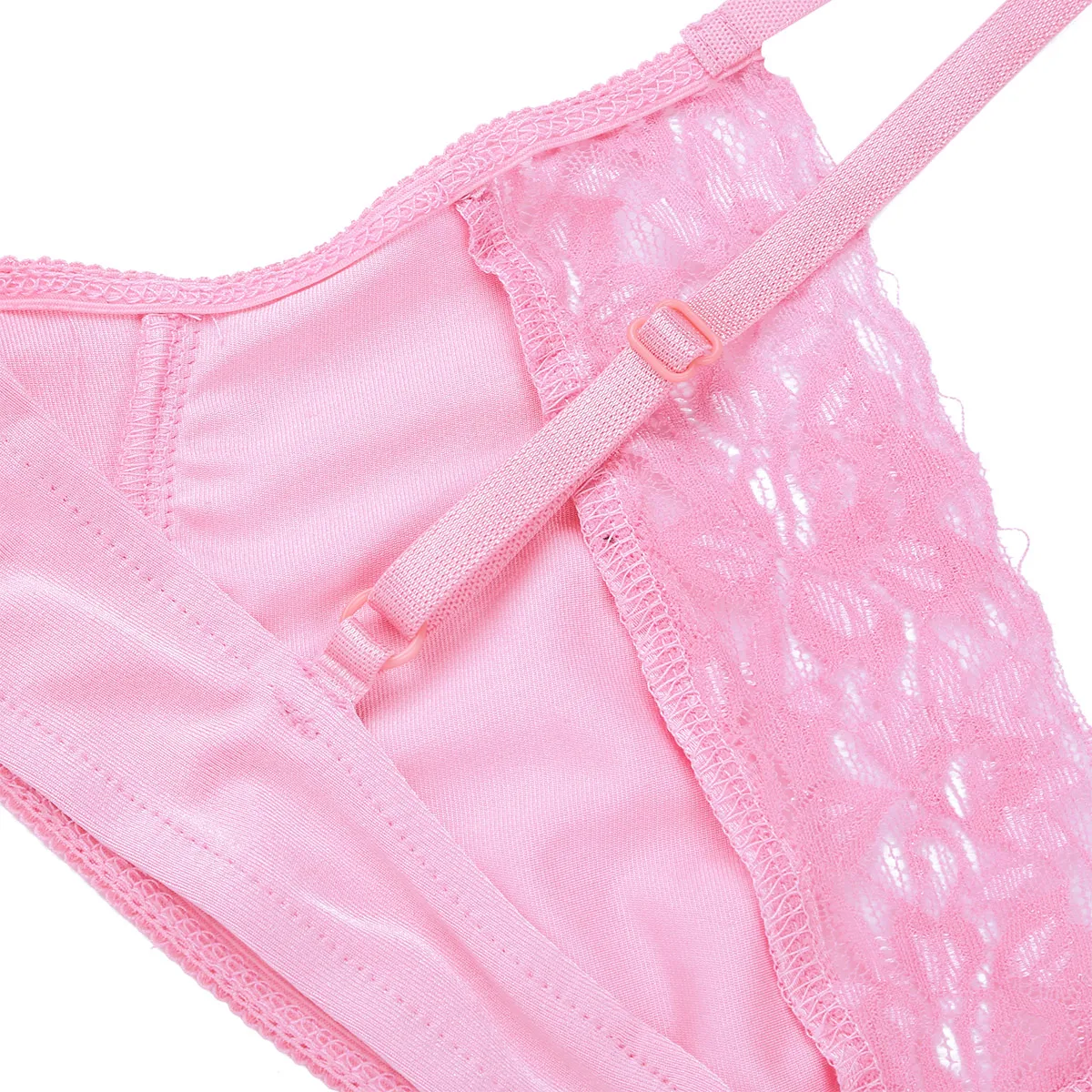 Мужской бюстгальтер бикини топ нижнее белье Sissy Bralette Гладкий Цветочный кружевной