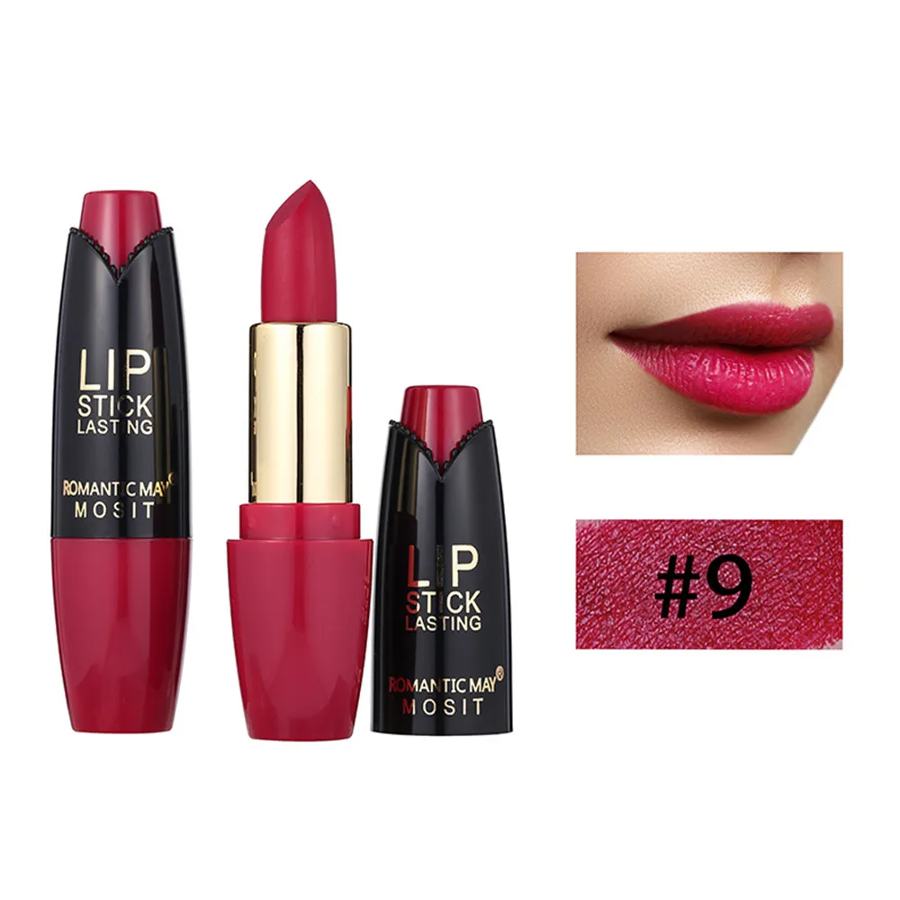 Matte Lipstick Wateproof Romantic May Lipstick Waterproof Long Lasting Matte Lip Cosmetic Beauty Make Lipstick Luxury Makeup