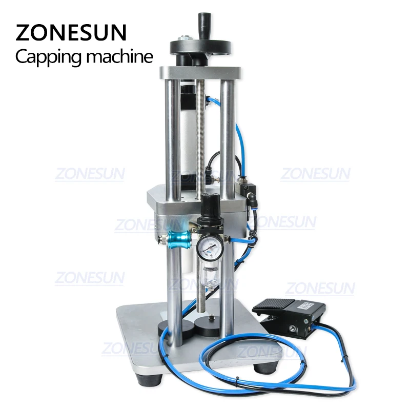 ZONESUN флакон укупорочные Стекло машина для укупорки бутылок гофрируя парфюма