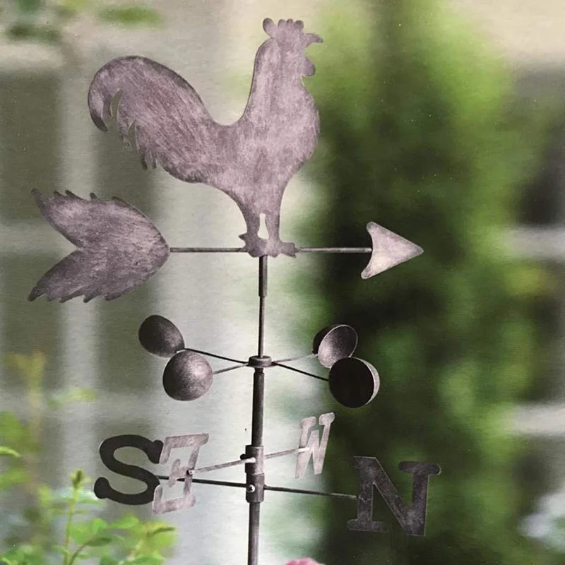Традиционный петух Weathervanes Железный петух лопасть ветра скорость ветра указатель направления Сад Двор J2Y