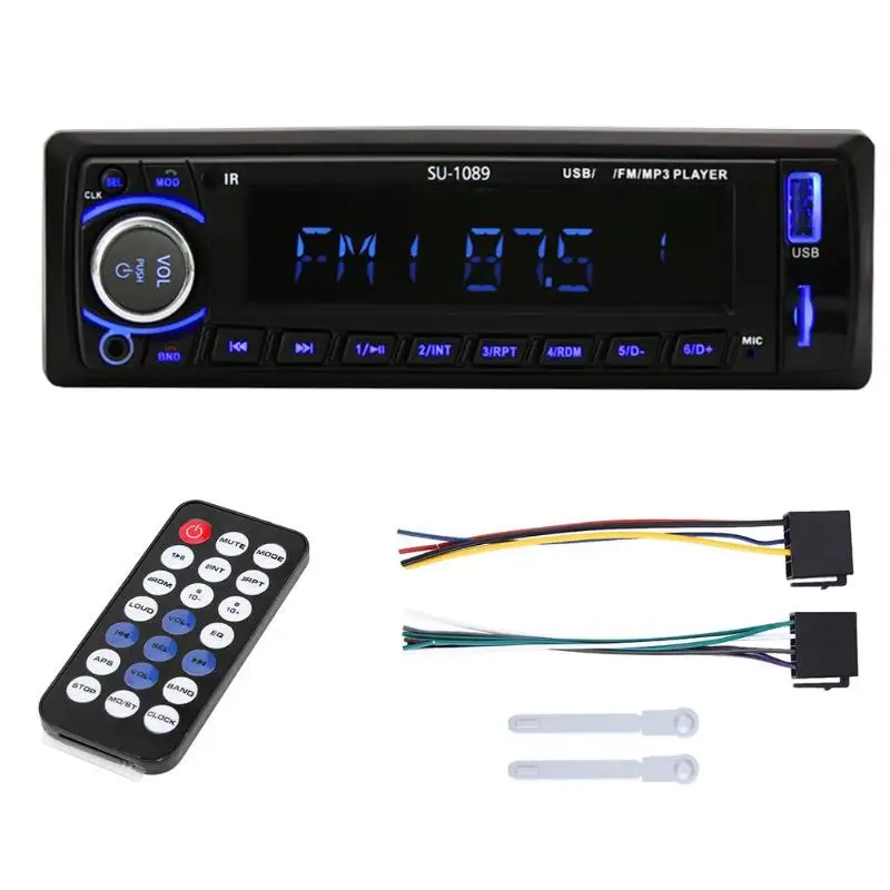 1 шт. ЖК экран Bluetooth стерео в тире MP3 аудио плеер FM радио AUX вход FM/USB/Радио пульт