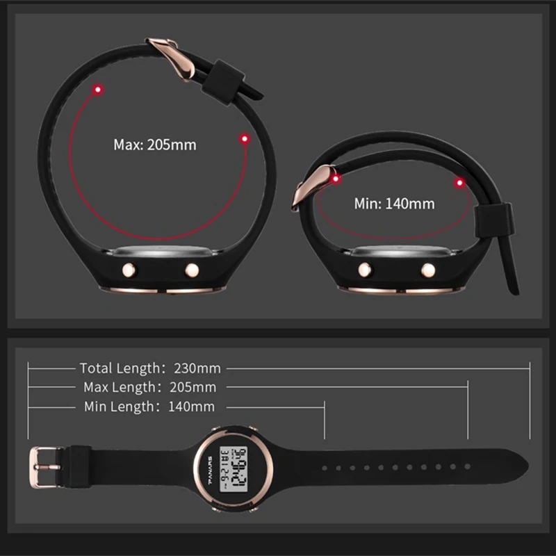SYNOKE Women Sport Watch Pink Silicone Digital Candy Color Alarm Chronograph Multifunction Fashion Gril Wristwatch