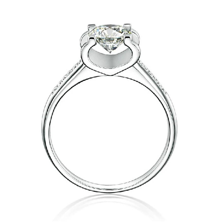 Ceremony Jewel 1Ct 6 5 мм Тест Положительный Moissanite бриллиантовое кольцо тест