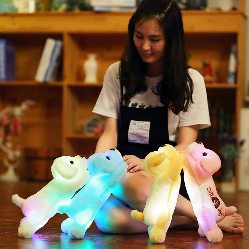 Мягкая светящаяся игрушка для собаки 7 цветов настроения мигание уютные мягкие