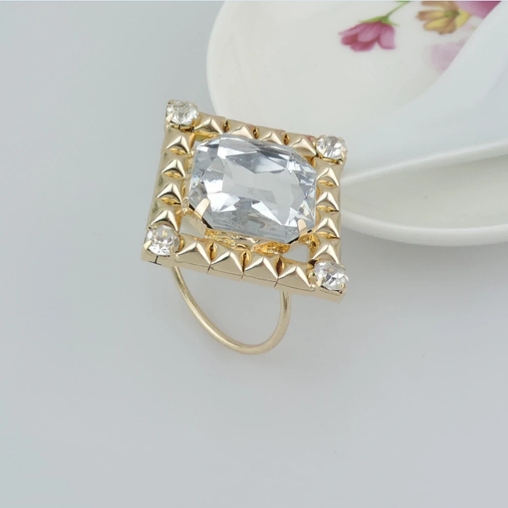 12 шт./лот специальное Золотое кольцо для гостиницы тканевое салфеток квадратная