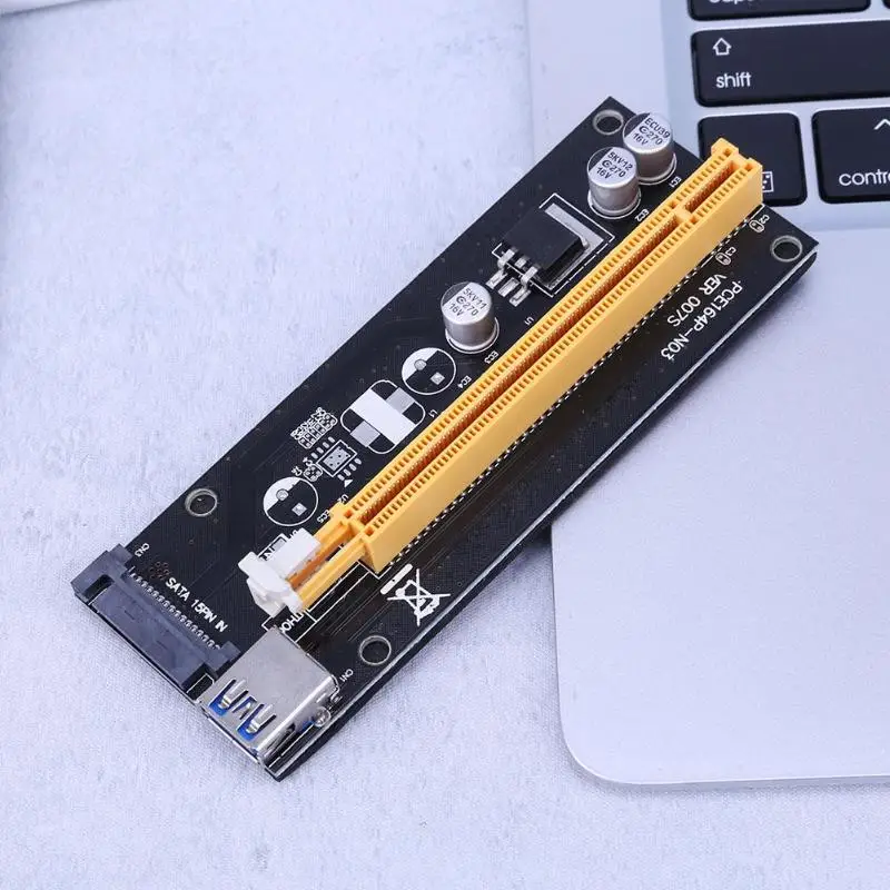 PCI Express удлинитель 1x до 16x с SATA на 4Pin IDE Molex адаптер порта питания для майнинга Bitcion |