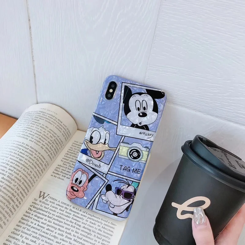 Забавный Мягкий ТПУ чехол с изображением Минни Микки раковины для iphone XS MAX 6 6splus 7 7plus 8 8plus X XR XS MAX coque capa
