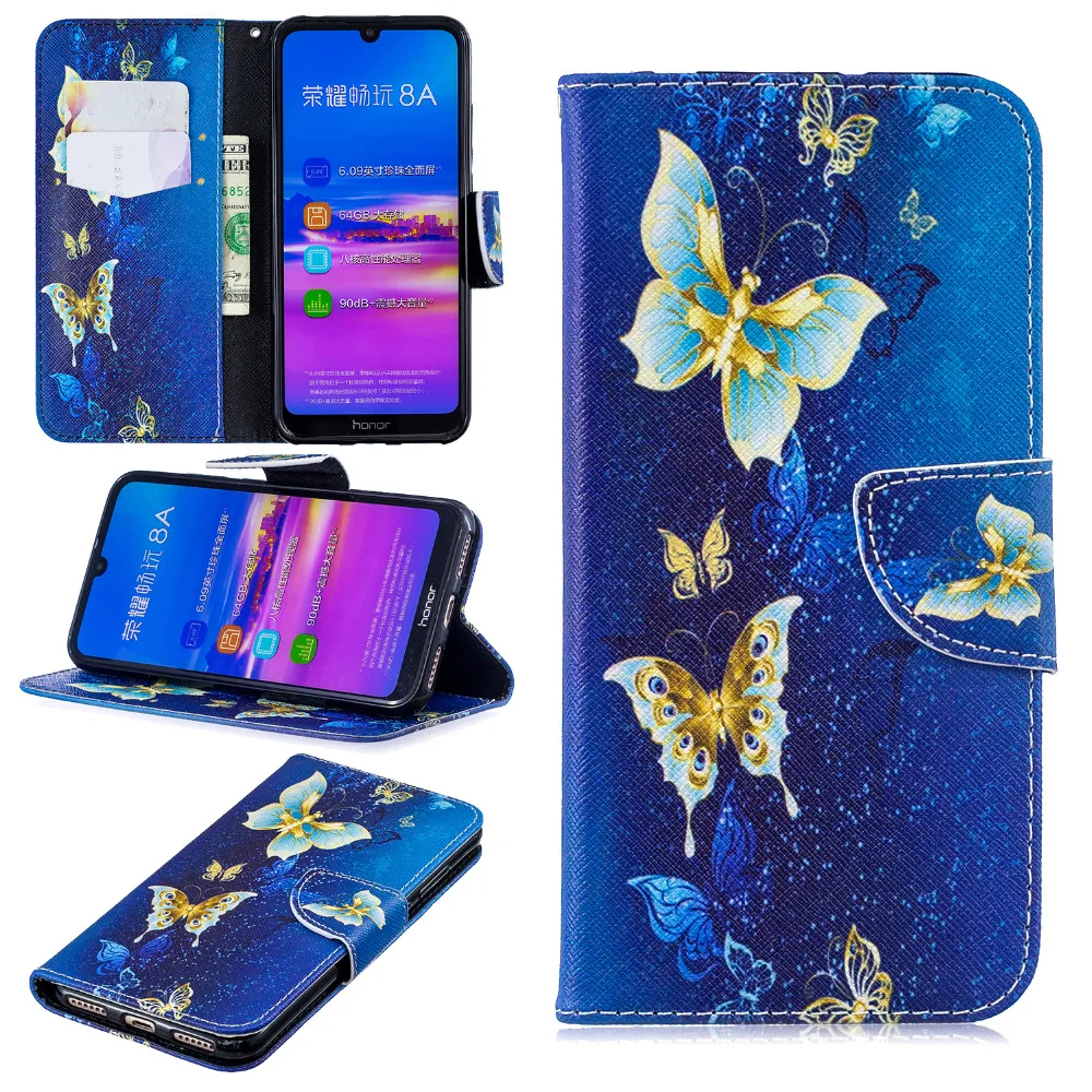 Чехол для huawei Honor 8A, кожаный чехол для Honor 8A, чехол для huawei Honor 8A, Honor 8A, 8 A, JAT-LX1, чехол, кошелек, флип, чехол для телефона, s shell