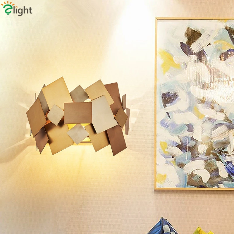 Поворотный Светодиодный светильник в стиле пост модерн лампа из стали с