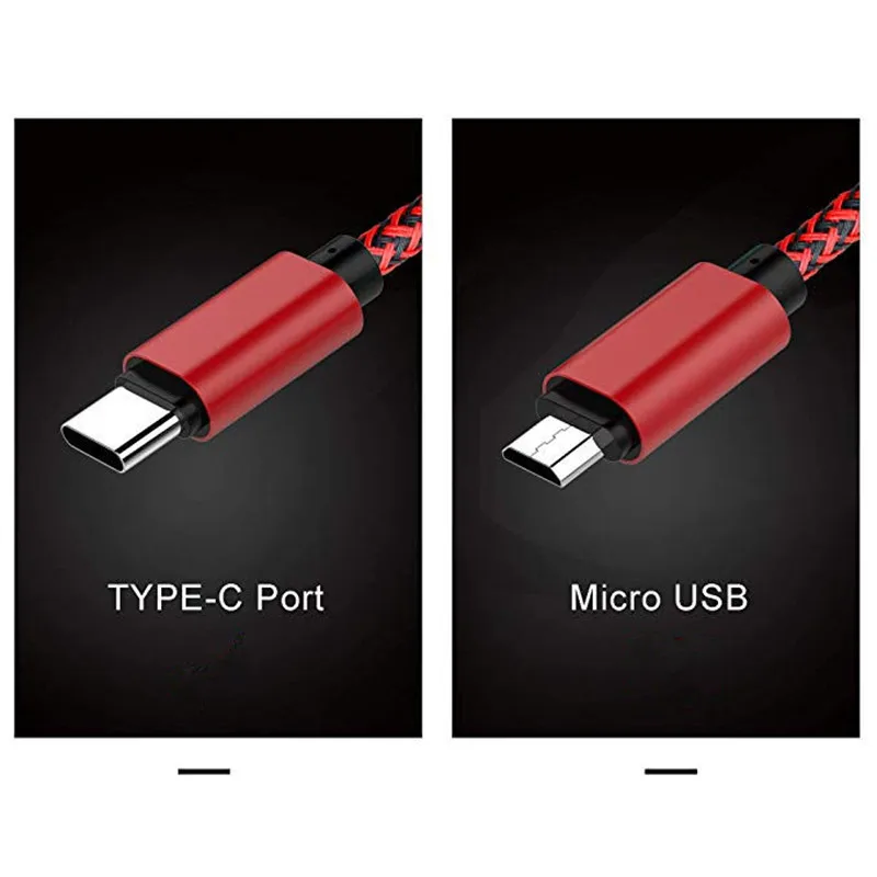 Зарядный кабель Micro USB и Type C для ZTE Blade A510 A512 A610 GF3 L3 L5 L6 L110 S6 X3 X5 X7 X9 Nubia Z9 Max Z11 провод