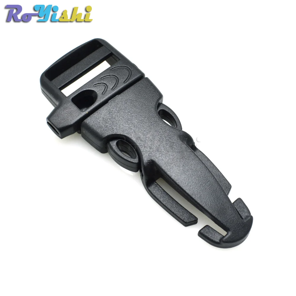 

3/4" (20mm) Outdoor Emergency Survival Whistle Buckles Plastic Side Release Buckles Camp Backpack Bag Parts