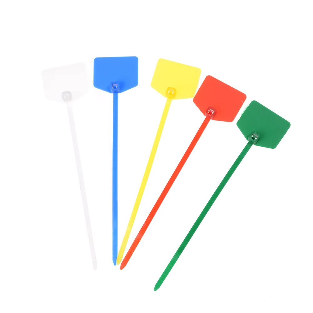 Разноцветные нейлоновые кабельные стяжки с автоматической блокировкой 100 шт.