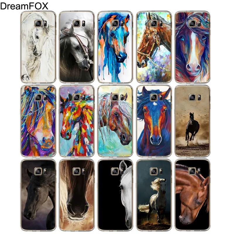 DREAMFOX M511 Мягкий ТПУ силиконовый чехол с изображением лошади для samsung Galaxy Note S 6 7 8 9 10
