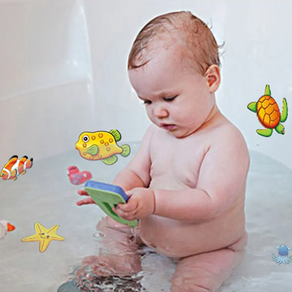 Фото 10 шт./комплект детские Нескользящие наклейки на ванну|Наклейки стену| |
